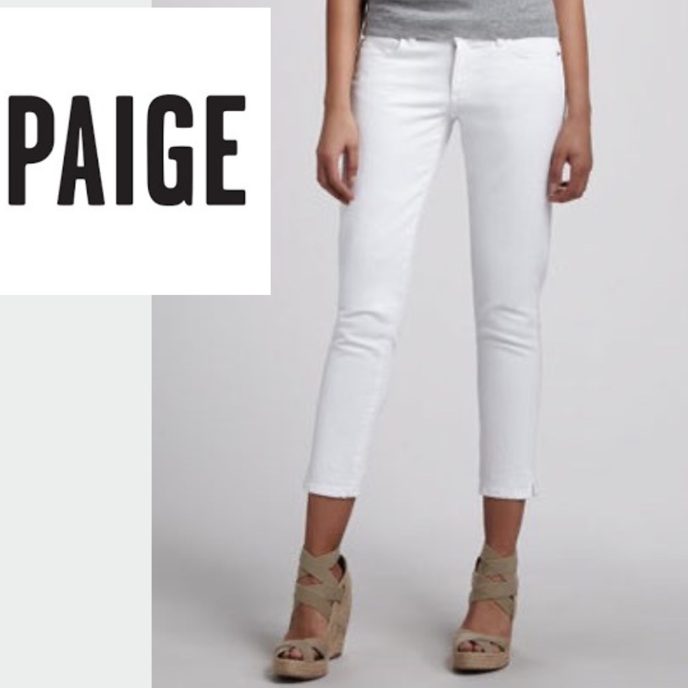 Paige Kylie Crop White Anthropology Jeans Size 29